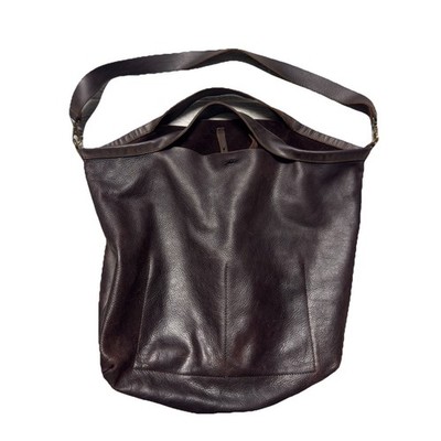JO BRAND LEATHER BUCKET BAG PURSE Brown Made Mexico