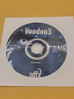Voodoo 3 Driver - Ver 1.2  Computer Gaming Video Software CD 3dfx Disc Voodoo3