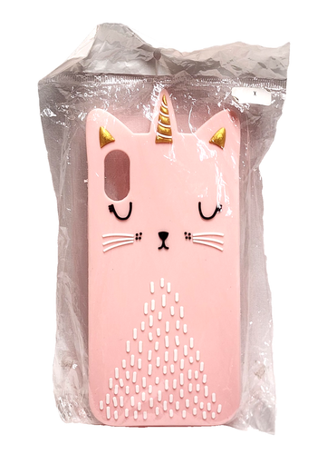 Neu iPhone X/XS 5,8" Hülle süß rosa & gold Einhorn Katze Katze weich Silikon weiß - Bild 18 von 20