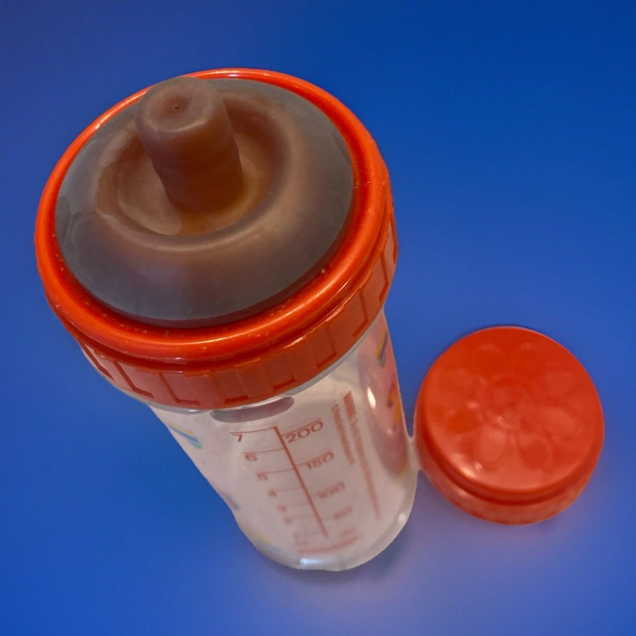 Vintage PLAYTEX Drop-In ORIGINAL NURSER Bottle Holder 8oz RARE❣️FLAT TOP Nipple