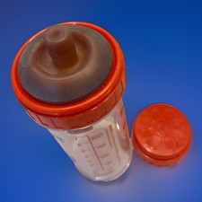 Vintage PLAYTEX Drop-In ORIGINAL NURSER Bottle Holder 8oz RARE   FLAT TOP Nipple