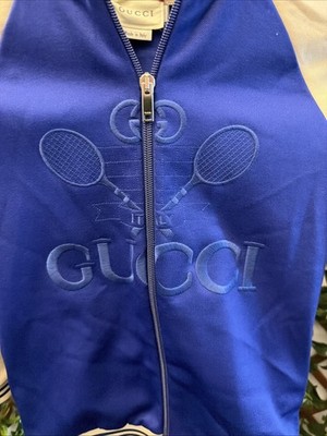 Gucci Navy Blue Kids Zip-Up Jacket Tennis Unisex Size 8 | eBay