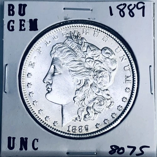 1889 BU GEM MORGAN SILVER DOLLAR UNC MS+++ U.S. MINT RARE COIN 8075