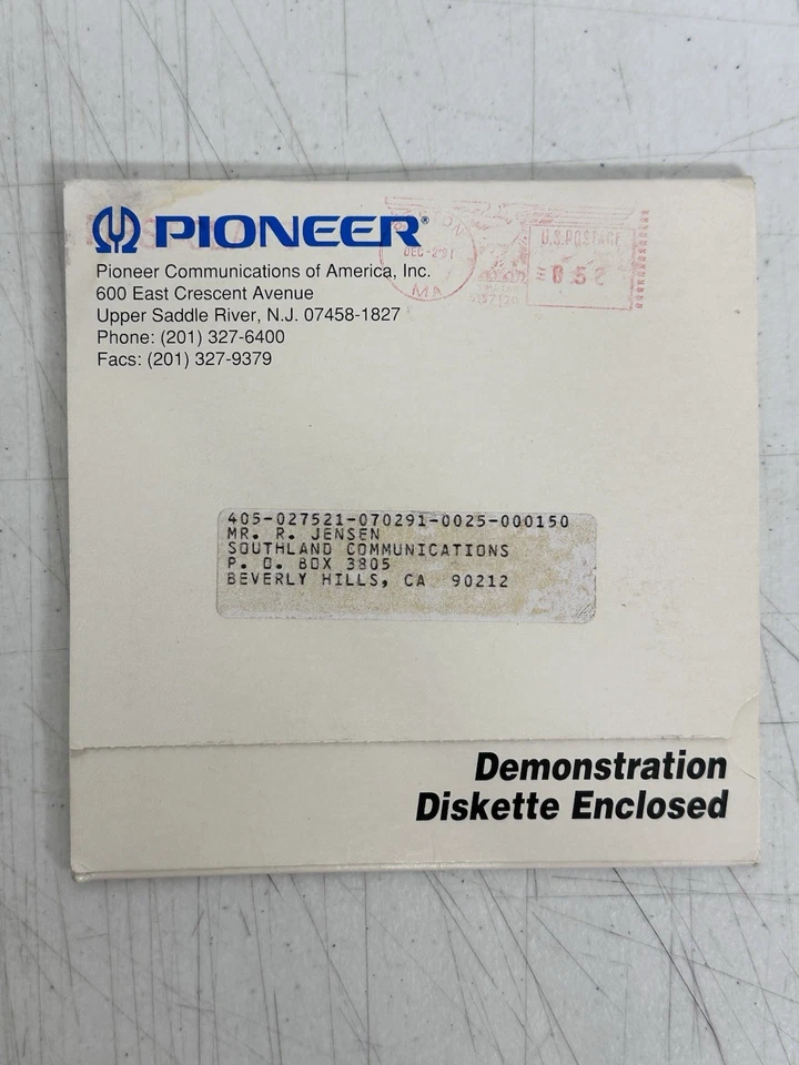 ARE Vintage 1991 Pioneer LaserMemory Unidade de Disco Óptico 5.25" Disquete Demonstração Correio NOS - Imagem 2 de 4