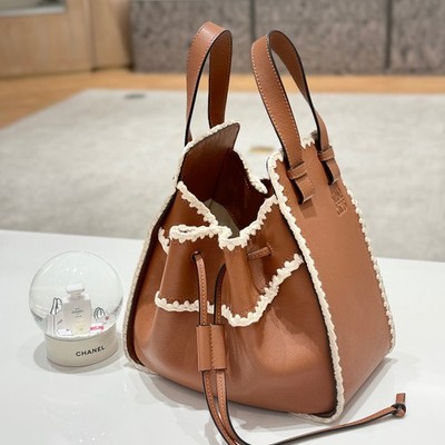 Loewe Hammock Bag PM Top Handle Bag Brown Used Women Classic