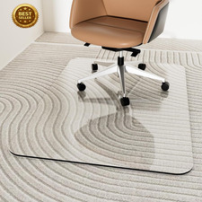 Tempered Glass Chair Mat 48" X 32",1/5" Thick for Office Desk,Rolling Chair Mat