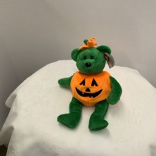 TY TRICKY the HALLOWEEN BEAR BEANIE BABY - Retired