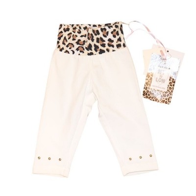 Monnalisa Infant Pants Leopard White NWT