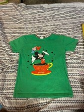 Children  s Vintage Disney Mickey Mouse Teacups Green T Shirt Size 4t