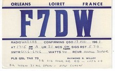 QSL 1961   France US Military    radio card