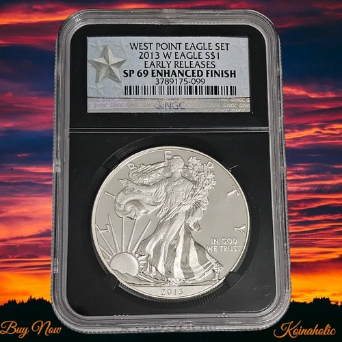 2013 W Enhanced Finish American Silver Eagle NGC SP69 Early Release Star Label