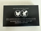 2021 REVERSE PROOF AMERICAN SILVER EAGLE TWO COIN SET "21XJ"