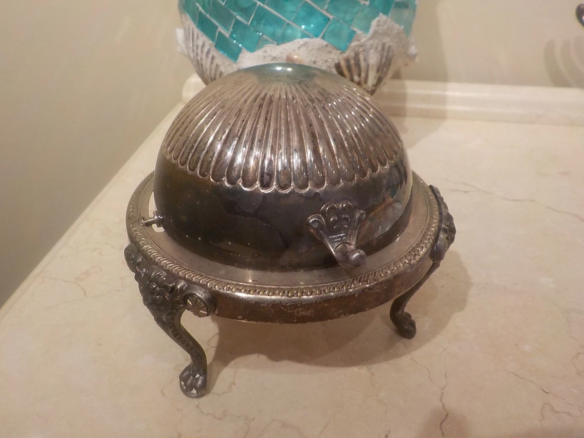 FB Rogers Silver Coin Antique US Silver-Plated Butter Dishes for