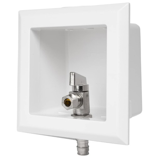 Toilet Outlet Box 1/4Turn Angle Valve PexA Expansion 1/2x3/8 Inch TL002