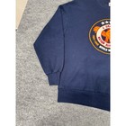Navy blue VTG Jerzees sweatshirt with embroidered USA flag, bald eagle, and text “1941-1945 World War II” on chest.