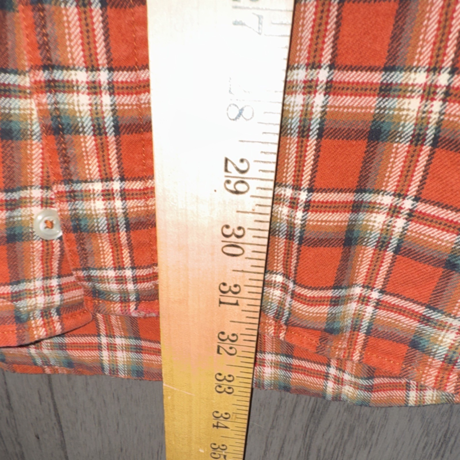 Pendleton Orange Plaid Wool Flannel Button-Up Shi… - image 6