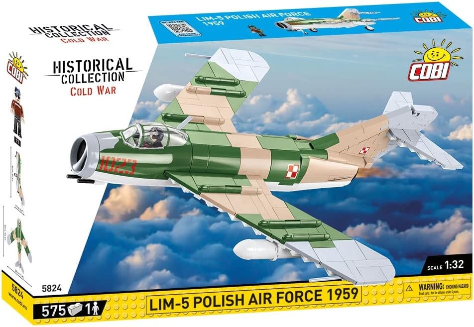 Avion LIM-5 COBI 5755 de l'armée polonaise 1959 réplique historique 1/32 pour collectionneur