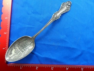 Antique Arizona Bisbee Copper Queen Hotel Sterling Silver Souvenir Spoon 5 1/2"