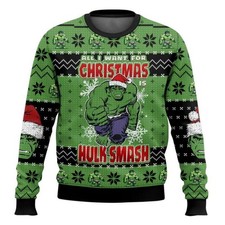 All I Want For Christmas Hulk Smash Ugly Christmas Sweater 2025