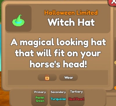 Wild Horse Islands - Pastel Green Witch Hat Halloween Limited 