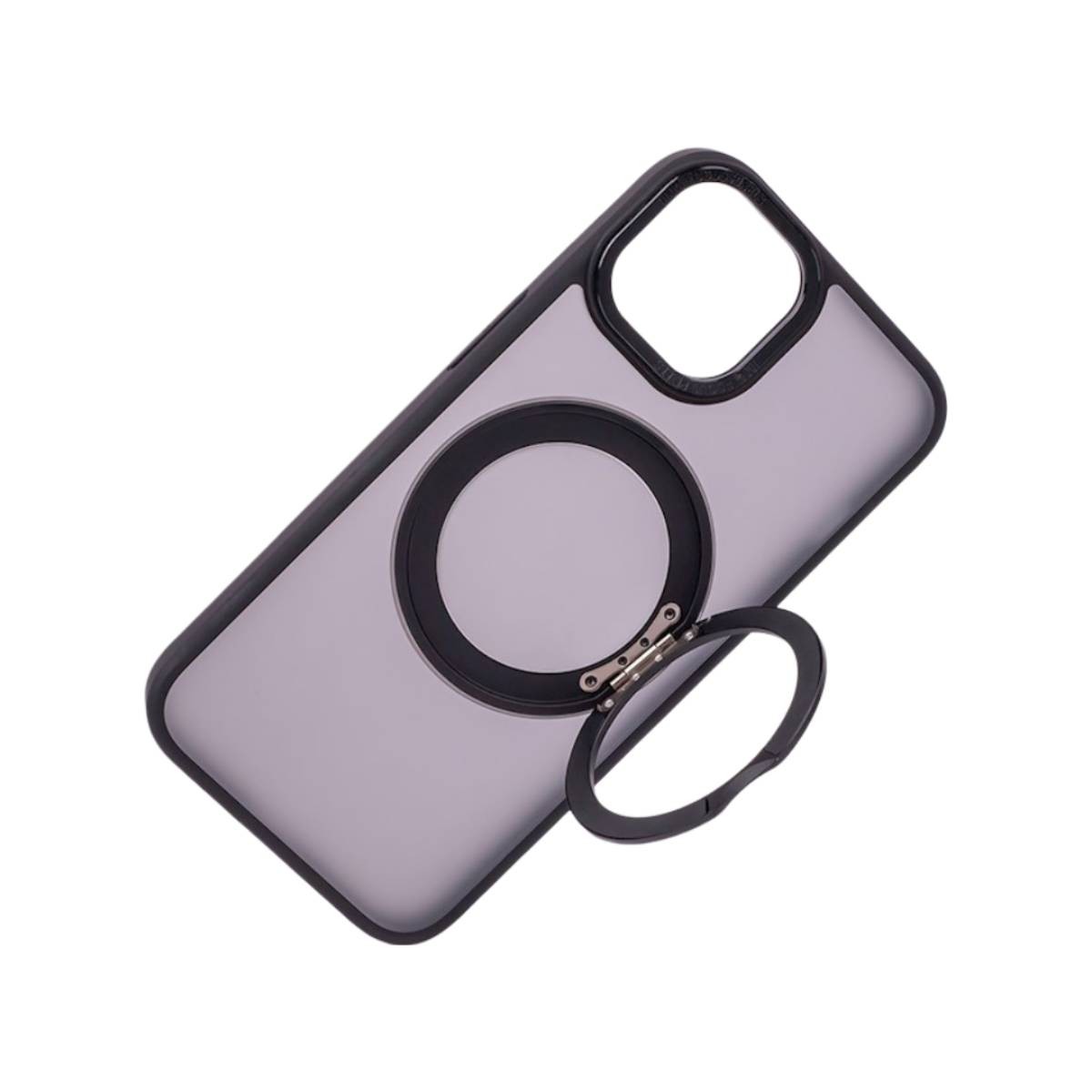 Coque iPhone 15 Pro Max antichoc bague rotative protection intégrale silicone rigide