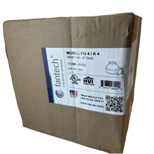 Fantech FG-4 4in Multi-Purpose Centrifugal In Line Duct Fan 120V 100CFM 25 Watt