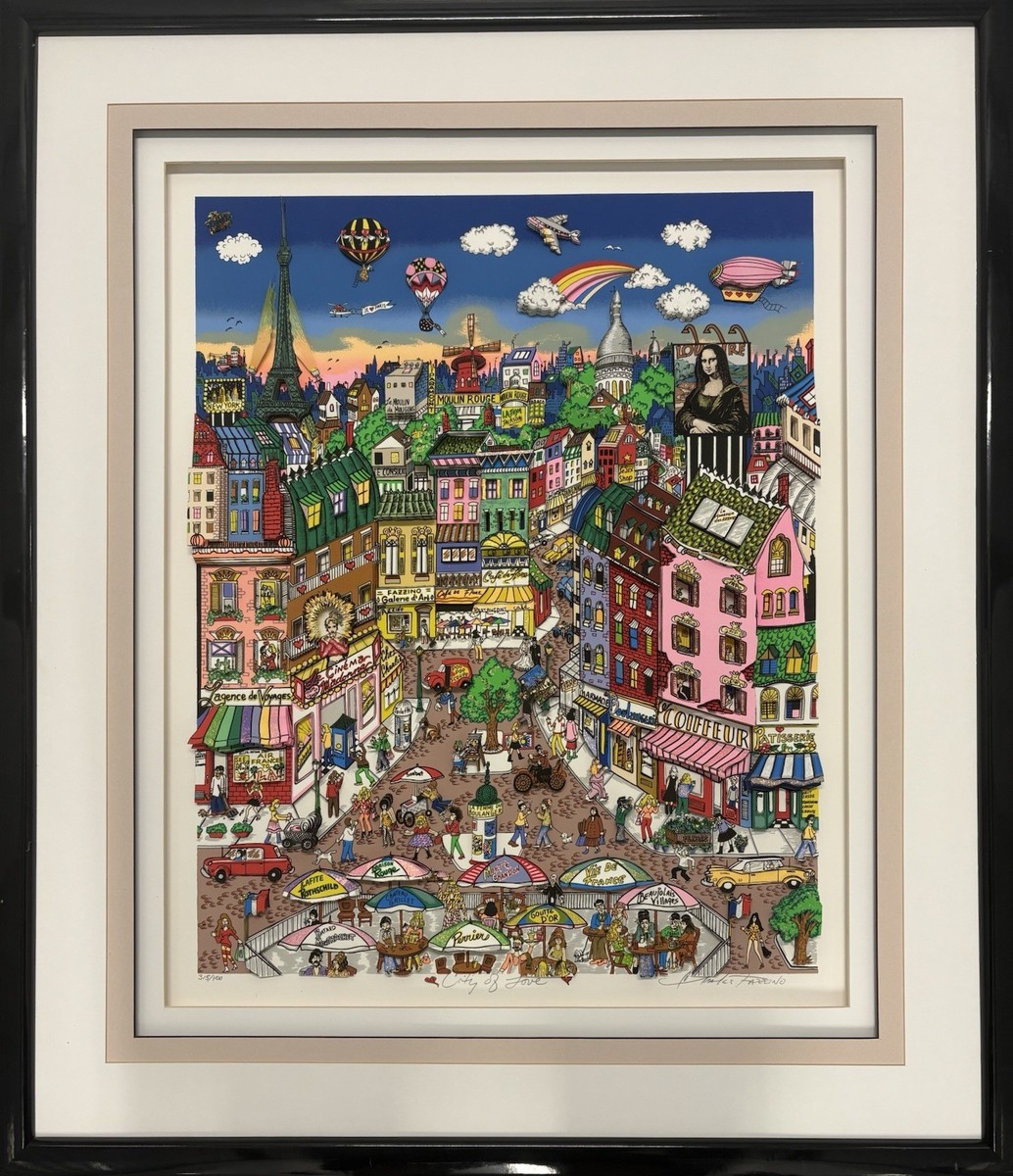 ティファニーで朝食を　チャールズ・ファジーノ FAZZINO　3D版画 Charles Fazzino 3d Pop Art Signed And Numbered “City of Love” | eBay
