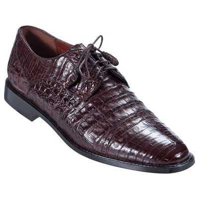 Los Altos Genuine Brown Crocodile Caiman Oxfords Dress Shoes (USA Mens Size 10)