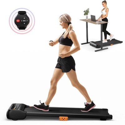 2-in-1 Walking Pad Treadmill Compact Walking Jogging Machine for Home Office