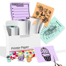 M02 Thermal Printer Sticker Paper Compatible with Phomemo M02 M02E Q02 M02L M...