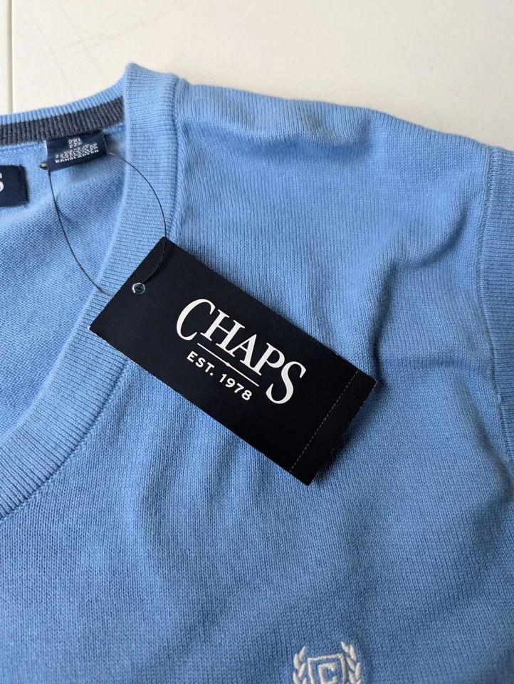 Chaleco Suéter Chaps Ralph Lauren Para Hombres Talla 2XL XXL Azul Golf NUEVO CON ETIQUETAS NUEVO Foto 3 de 4