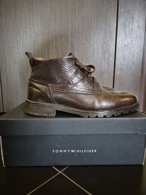 Men Tommy Hilfiger Boots Brown Leather 42 - Bild 1 von 4