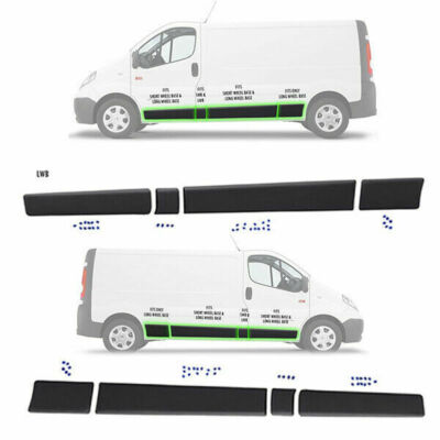 Seitentür Formtafel Streifen Set links und rechte Seite für Opel Vivaro LWB