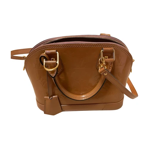 Louis Vuitton Vernis Alma BB Rose Velours M91585 Shoulder Bag Used - Picture 1 of 8