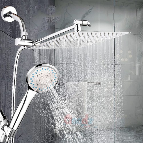 10" High Pressure Rainfall Shower Head and Hand Held Shower Head Combo USA - Picture 13 of 23