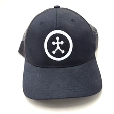 The Classics by Yupoong Black Hat Cap Black Mesh Snapback BA20D