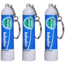Vicks Vapor Inhaler Breathe Relieve Nasal Congestion Pocket Size 0.5ML 3-pack