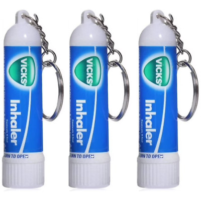 Vicks Vapor Inhaler Relieve Nasal Congestion Pocket Size 0.02oz/0.5ml Pack of 3