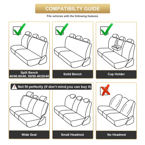 Fit Hyundai Tucson i30 PU Leather Car Seat Covers Breathable Car Seat Protectors - Picture 9 of 9