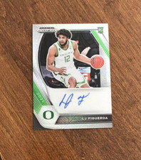 LJ Figueroa 2021 Prizm Draft Picks Mojo Rookie Auto DP-LJE Oregon Ducks /25 RC