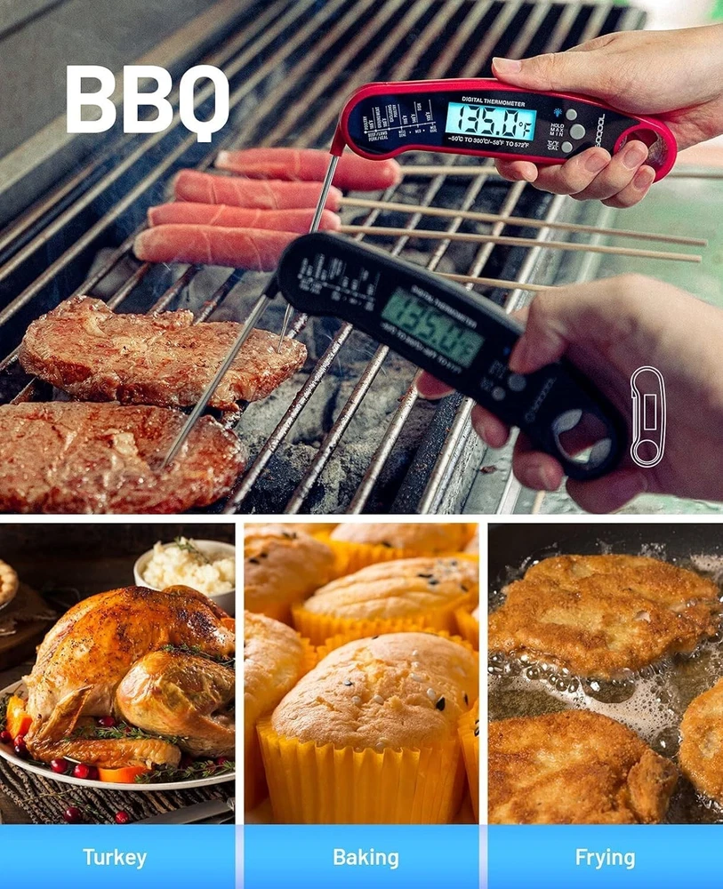 Meat Thermometer Digital, Instant Read Food Thermometers for Kitchen Cooking ... Meat Thermometer Digital, Instant Read Food Thermometers for Kitchen Cooking ...