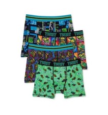 Teenage Mutant Ninja Turtles Boys Boxer Briefs Underwear, 4-Pack, Sizes XS-XL