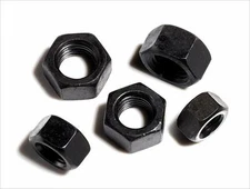 100pcs M6 x 1mm Black 8 Grade Carbon Steel Metric Hex Hexagonal Nuts