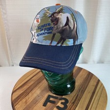 YOUTH DISNEY FROZEN "ALWAYS UP FOR ADVENTURE" HAT BLUE ADJUSTABLE VGC F3