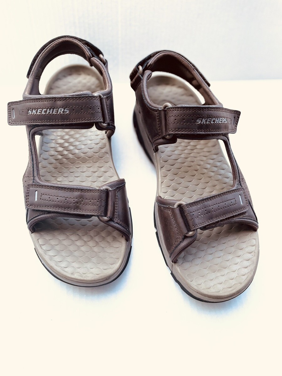 Skechers Tresmen Garo Relaxed Fit Luxe Foam Sandals Mens Size 12 Chocolate Relaxed Fit: Tresmen - Garo | SKECHERS Ireland main image 2