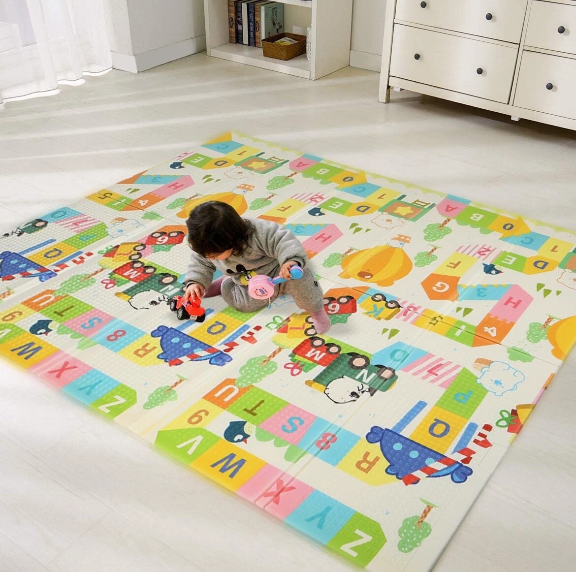 Bammax Padded Waterproof Baby Child Educational Play Mat Foam 70x77