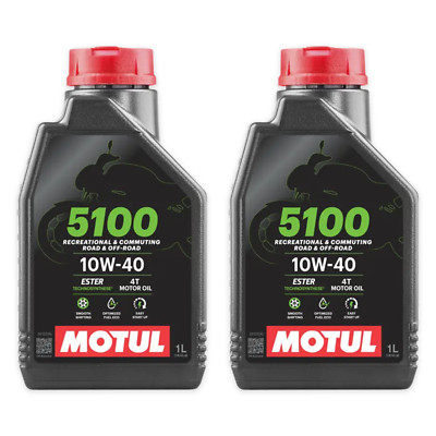 2 LITRES MOTORCYCLE ENGINE OIL MOTUL 5100 10W40 ESTER TECHNOSYNTHESIS MA2 API SP