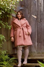 Nwt Eloquii Glamour Pic Rose Teddy Boucle Coat Jacket 14 16