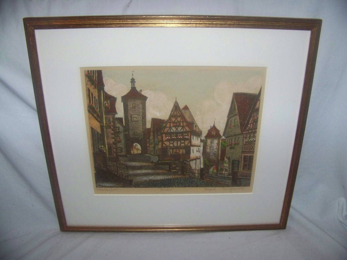 Ernst Geissendorfer(1908-1993)Artist DE, Orig. Colored Etching