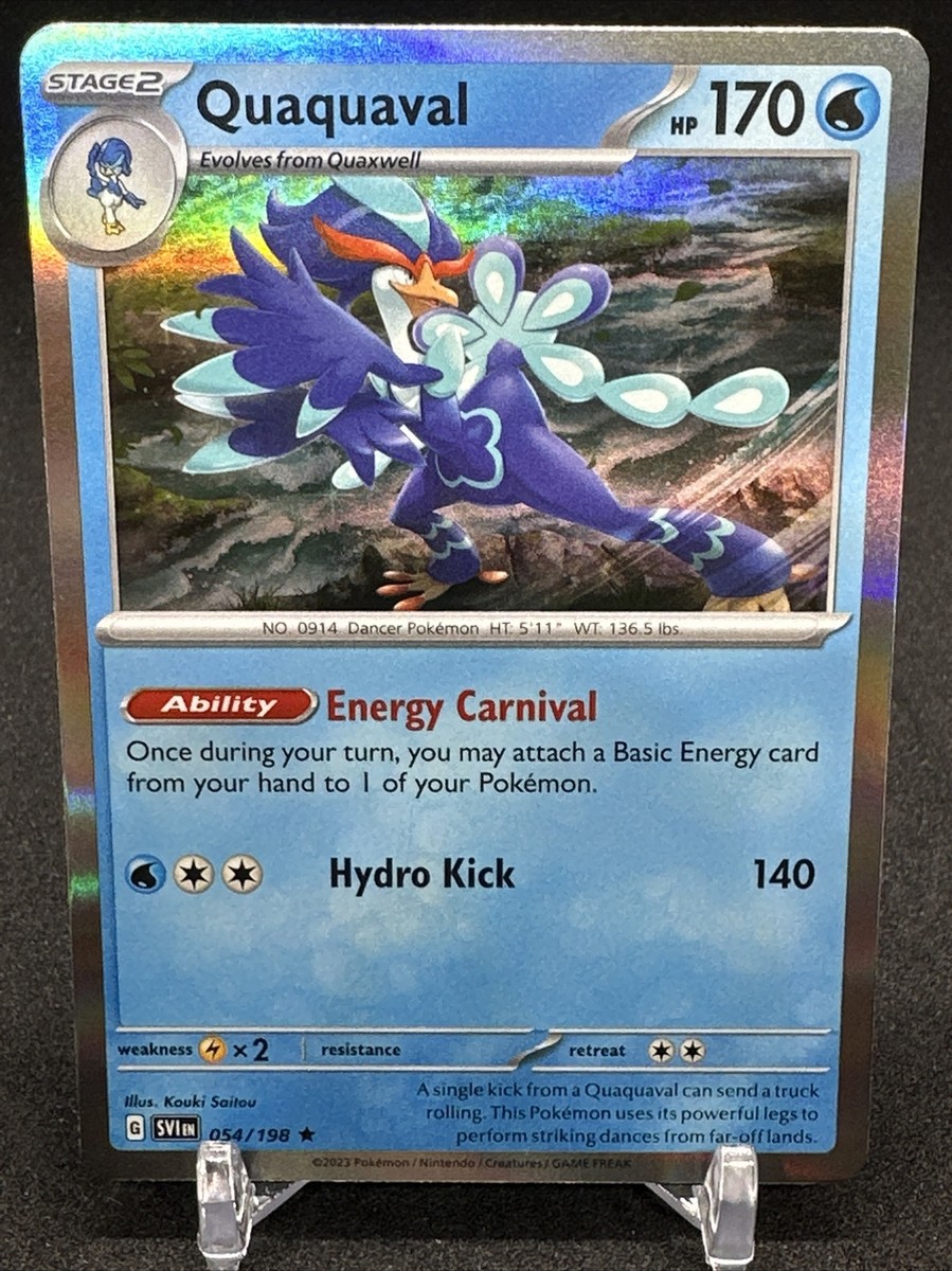 Quaquaval 054/198 Holo Rare Pokemon Card Scarlet and Violet